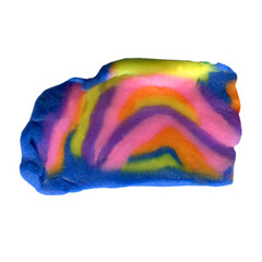 isolated plasticine stripes colorful element made of plasticine or clue