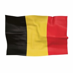 flag of belgium on a white background 3d-rendering