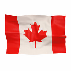 Fototapeta na wymiar flag of canada on a white background 3d-rendering