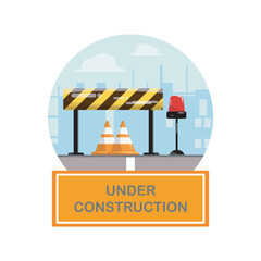 under construction clipart sign vector