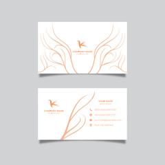 Modern minimalist engraving business card design template