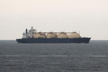 LNG tanker is sailing in the sea.