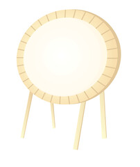 Fototapeta premium Empty wooden round board. vector illustration