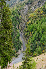 Zernez, Ofenpass, Passstrasse, Bergstrasse, Engadin, Pass, Nationalpark, Val Müstair, Alpen, Herbst, Herbstfarben, Graubünden, Schweiz