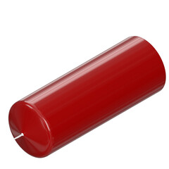 3d rendering illustration of a tall red pillar candle