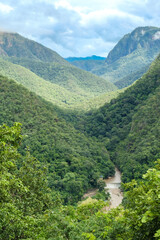 Obraz premium Pha Bong viewpoint, Beautiful mountain landscape of Mae Hong Son, Thailand