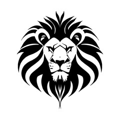 Fototapeta na wymiar Abstract Lion Star Logo Design Vector template. Lion head mascot line art logo illustration