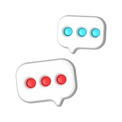 3D Text and Message Bubbles