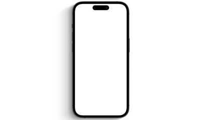 Smart phone isolated screen on empty background