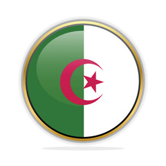 Button Flag Design Template Algeria