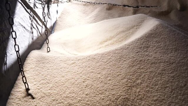making rice noodles.
grain supply and preparation process