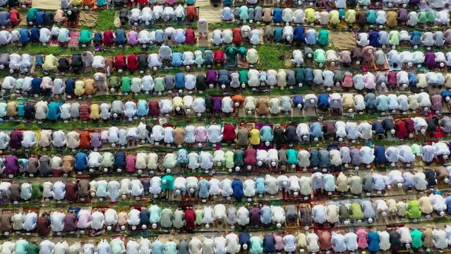 Muslims are performing Eid prayer in Bangladesh. Salah. Namaz, Prayer.