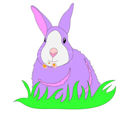 Rabbit with flowers