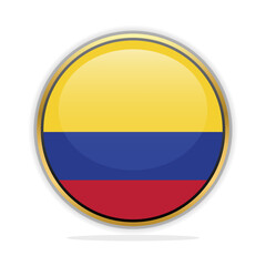Button Flag Design Template Colombia