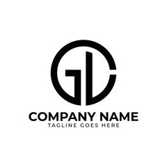 GL letter mark vector logo design