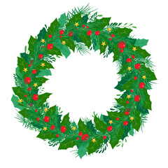 Christmas wreath. Decoration for a holiday