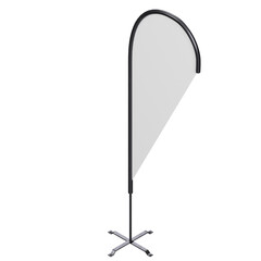3d rendering illustration of a teardrop flag