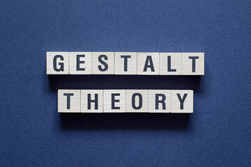 Gestalt Theory - word concept on cubes