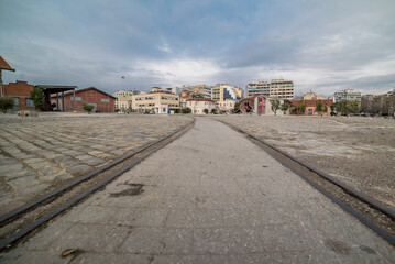 Obraz premium View of old port of Thessaloniki city