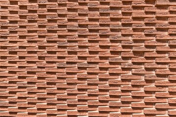 Red brick wall background texture.