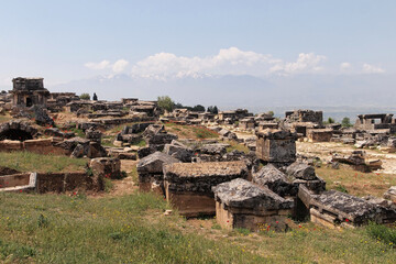 View of The Northern Necropolis of Hierapolis, Pamukkale, Turkey