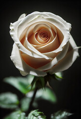 white rose on black background