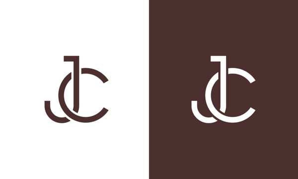 JC, CJ initial letters monogram logo icon