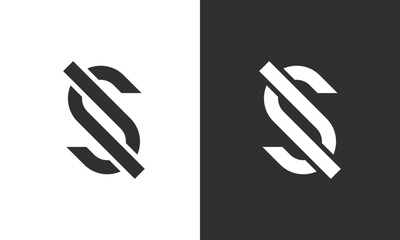 JS, SJ initial letters monogram letter mark logo icon