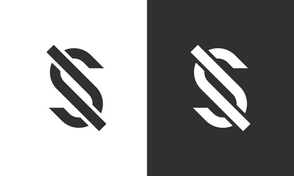 JS, SJ initial letters monogram letter mark logo icon
