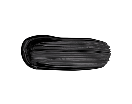 black mascara swatch isolated png, black acrylic paint, black nail polish gel, brushstroke, make up cosmetic texture
