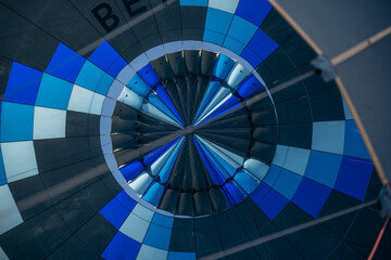 Innenansicht eines Heißluftballon