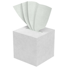 3d rendering illustration of a tissue box