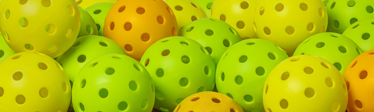 Colorfull Pickleballs - Green, Yellow and Orange Pickleballs