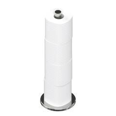 3d rendering illustration of a toilet paper rolls holder