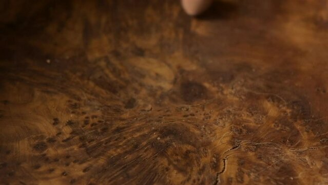 Close up of Hazelnuts Falling in Slow Motion
