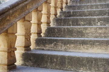 Mardin Deyrulzafaran Monastery stone stairs and stone balustrades