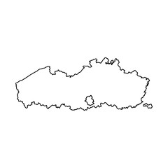 Flanders region map, Belgium. Vector illustration.