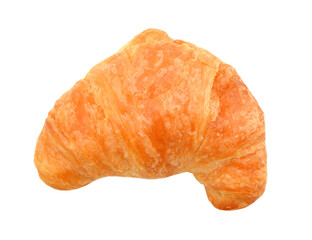 Fresh and tasty croissant over white background 