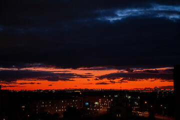 night city and nice sky