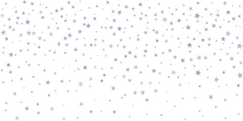 Fototapeta na wymiar Silver stars vector background, sparkling Christmas confetti falling isolated on white. magic shining flying stars glitter backdrop, sparkle border