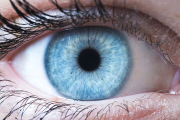Human eye pupil close up 