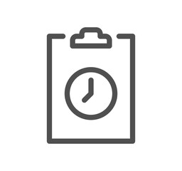Timer and clock icon outline and linear vector.