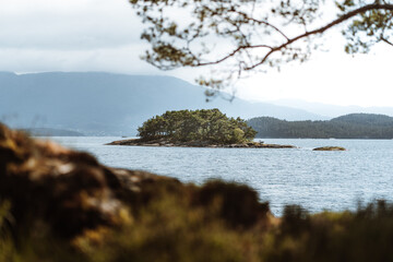 lake and mountains