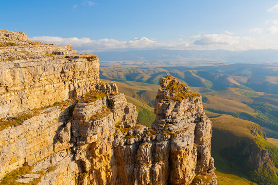 Mountain autumn. Bermamyt plateau, sunset