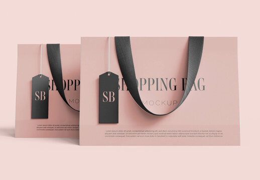 Two Bag with Label Mockup
