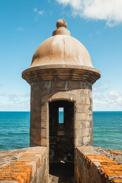 San juan puerto rico garita fort close-up in the coast near el morro