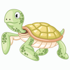 Vector Turtle cartoon illustration. - 543054720