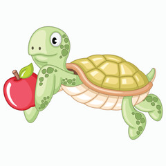 Vector Turtle cartoon illustration. - 543054742