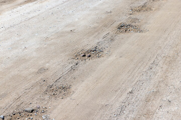 Dirt road in the field