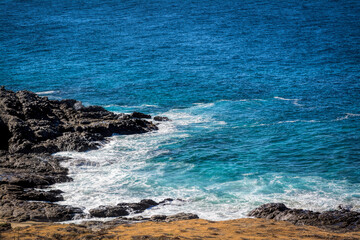 Pacific Ocean view from hilltop near Pescadora Beach, Baja California